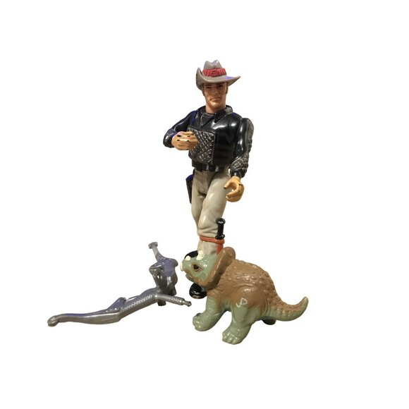 Jurassic Park Dino Trackers Sgt T-Rex Turner 5" Action Figure Kenner 1993 Access - Picture 3 of 14